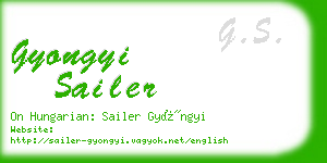 gyongyi sailer business card